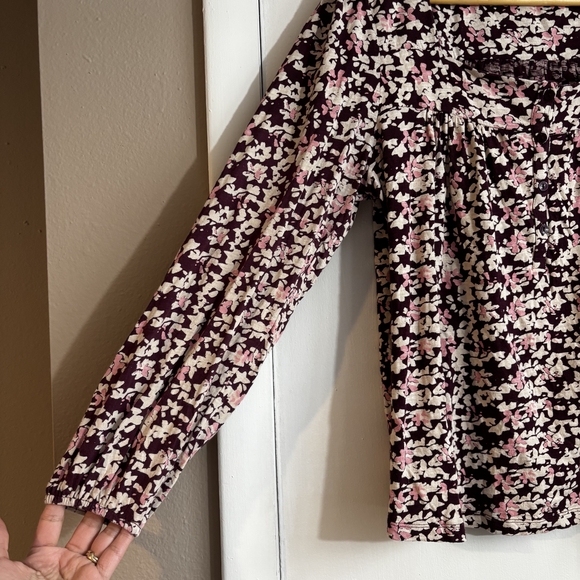 Lucky Brand Floral Blouse in Purple and Pink - Picture 7 of 10